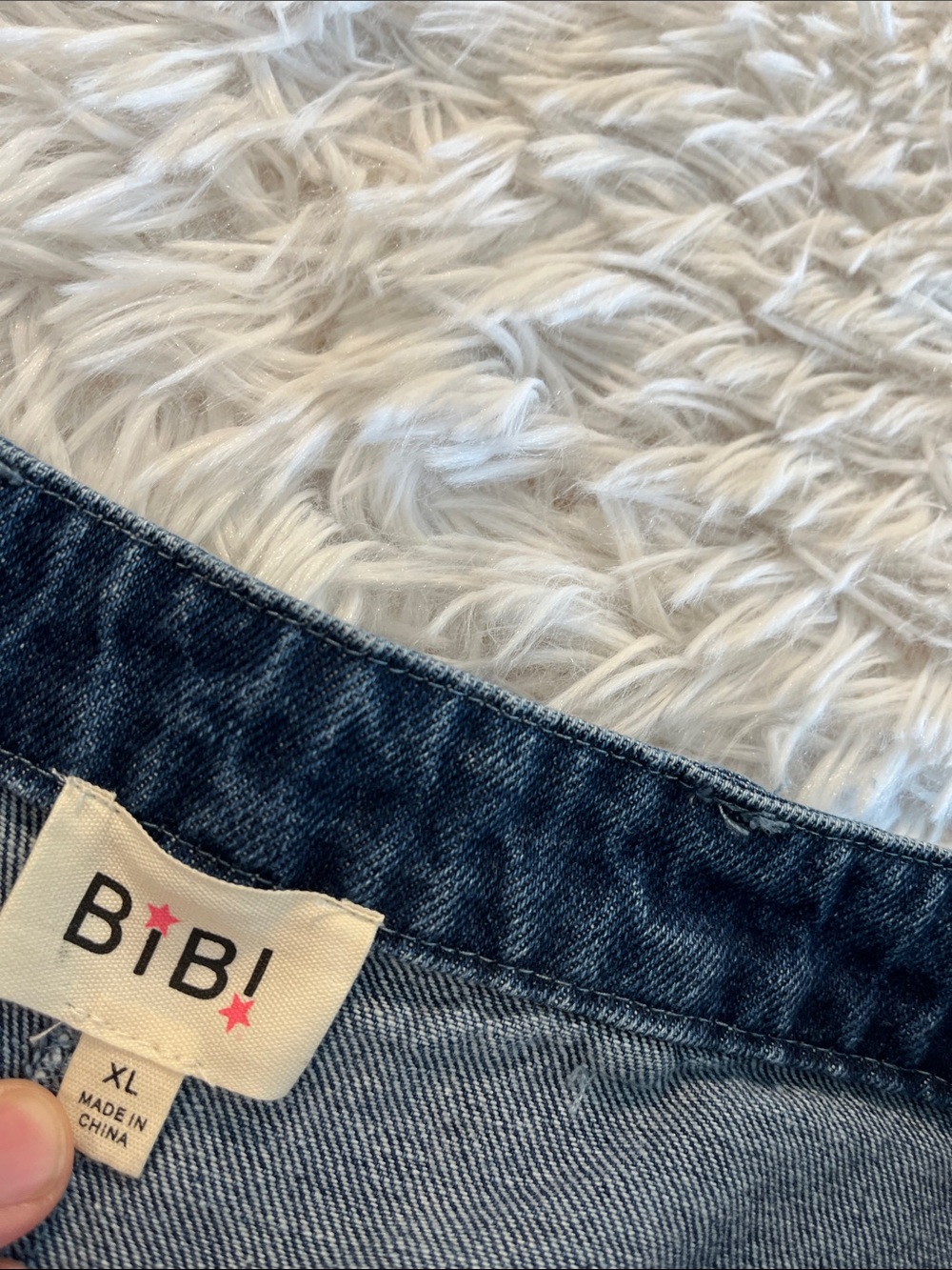 Bibi XL BiBi Distressed Star Flare Jeans - Blue - Picture 4 of 12